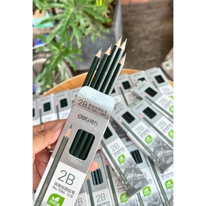 Hộp 12 Bút Chì 2B – Bút Chì Gỗ Học Sinh Viết Êm, Đậm Nét, Dễ Gọt