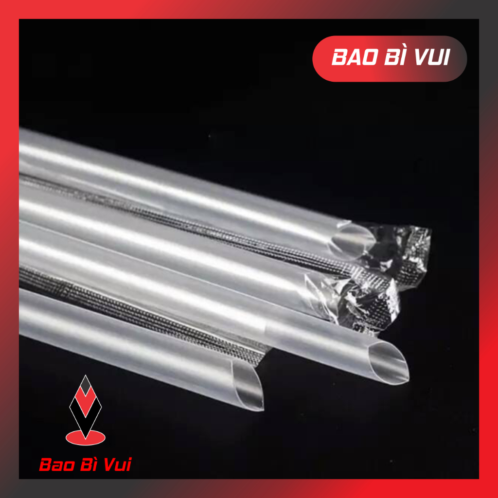 [Bao 10 bịch ] Ống hút bọc màng từng ống -Đóng bao 5kg/ 10 bịch - BAO BÌ VUI