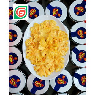 Thơm Sấy Dẻo/ Thơm Sấy Muối Ớt túi 100g, chua ngọt tự nhiên, đạt chuẩn ATTP của nhà GREEN FOOD