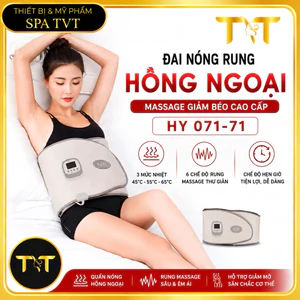 Đai Quấn Nóng Rung Massage Giảm Béo Bụng HY 071-71 Hồng Ngoại 6 Chế Độ Rung, 3 Mức Nhiệt BH 12 Tháng