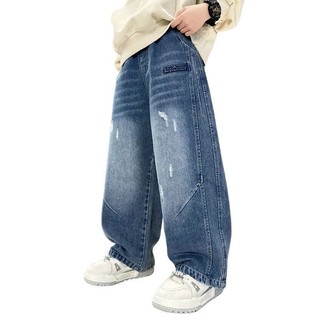 Quần jeans bé trai 20-50kg, chất liệu mềm mại, phong cách hiphop thời trang 2026(T02)