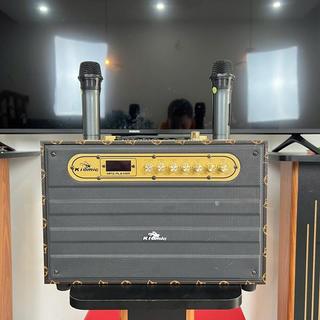 LOA KARAOKE BLUETOOTH XÁCH TAY KIOMIC K9 BASS 20CM, Tặng Kèm 2 Micro Không Dây Hát Siêu Nhẹ.