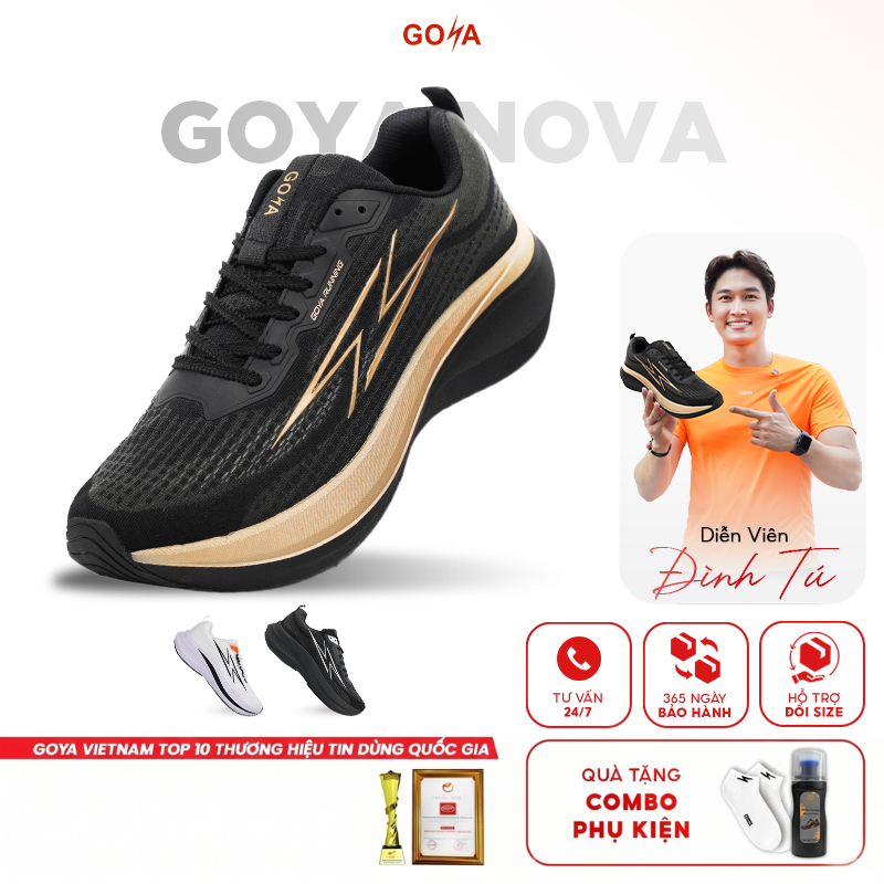 [10KM] Giày Chạy Bộ Nam Nữ GOYA NOVA – Daily Trainer Chinh Phục 10KM Đầu Tiên, Nhẹ Êm Thoáng Khí, TPU CHỐNG XOẮN