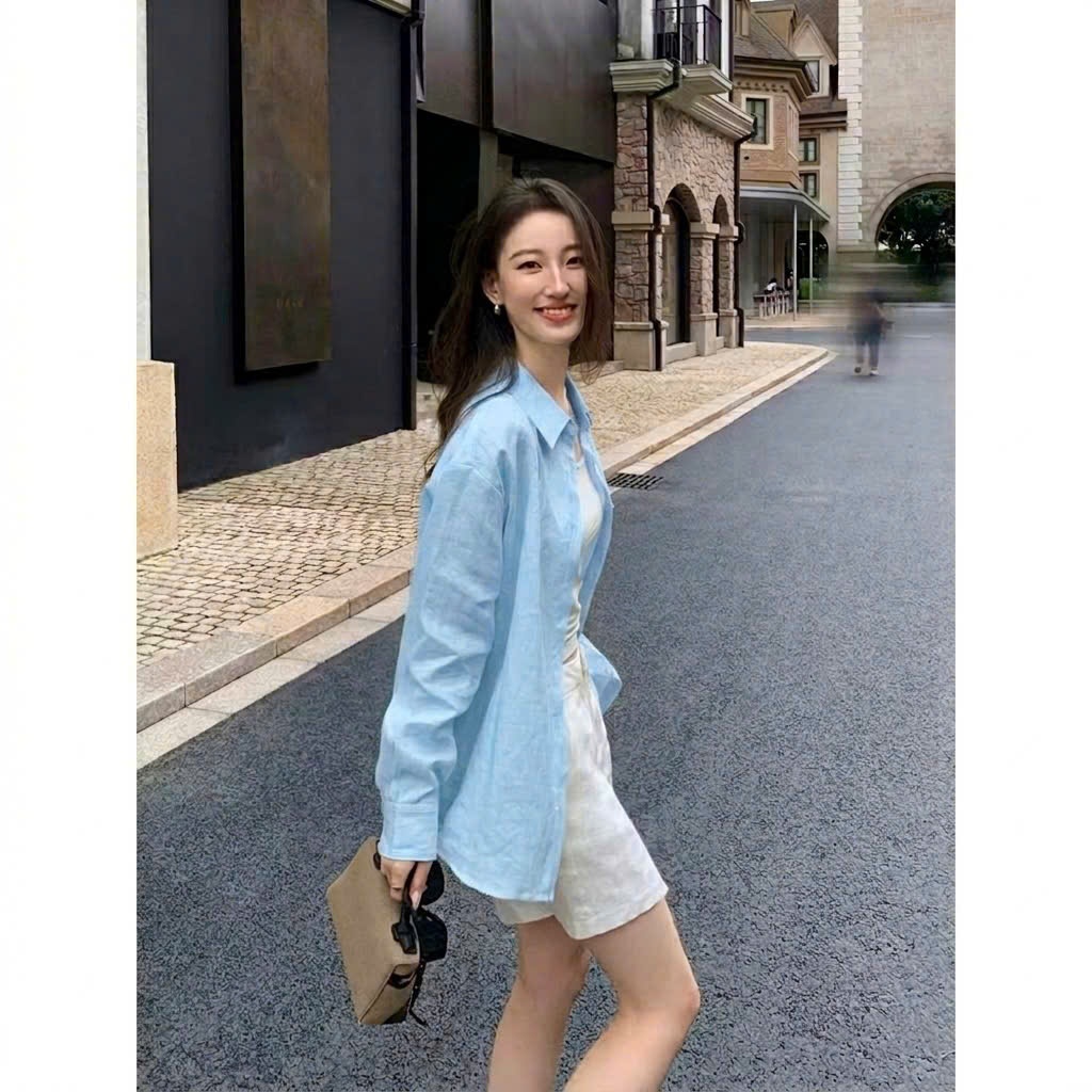 𝗦𝗢𝗠𝗜 𝗟𝗶𝗻𝗲𝗻  - Áo Sơ mi Linen tưng gân