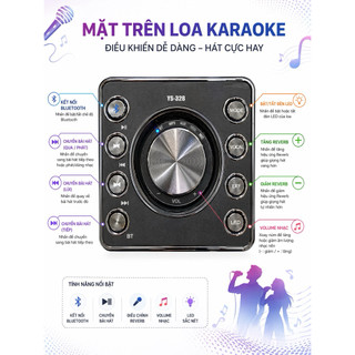 Loa Kéo Xách Tay Karaoke SU-YOSD YS-328 Công Suất 120W Có Hiệu Ứng Đèn LED, Chất Âm Chắc Ấm, Kèm 2 Míc Hát Nhẹ Hút Tiếng