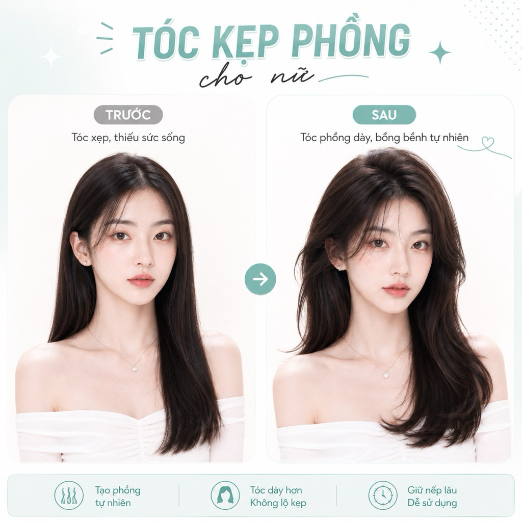 💋SET 2 PHÍM PHỒNG TÓC GIẢ CHÂN TÓC, LÀM ĐAY TÓC SỈ TOÀN QUỐC💋