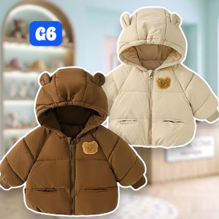 Áo Phao Trần Bông MONDAY Gấu Cho Bé Trai Bé Gái 5-40Kg Áo Khoác Mùa Đông Trẻ Em Siêu Nhẹ
