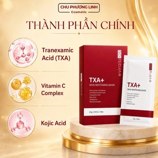 Hộp 10 Mặt Nạ Dưỡng Trắng Eviralab TXA+ MP1590 – Cải Thiện Nám Sạm, Kiểm Soát Sắc Tố, Dưỡng Da Căng Mịn