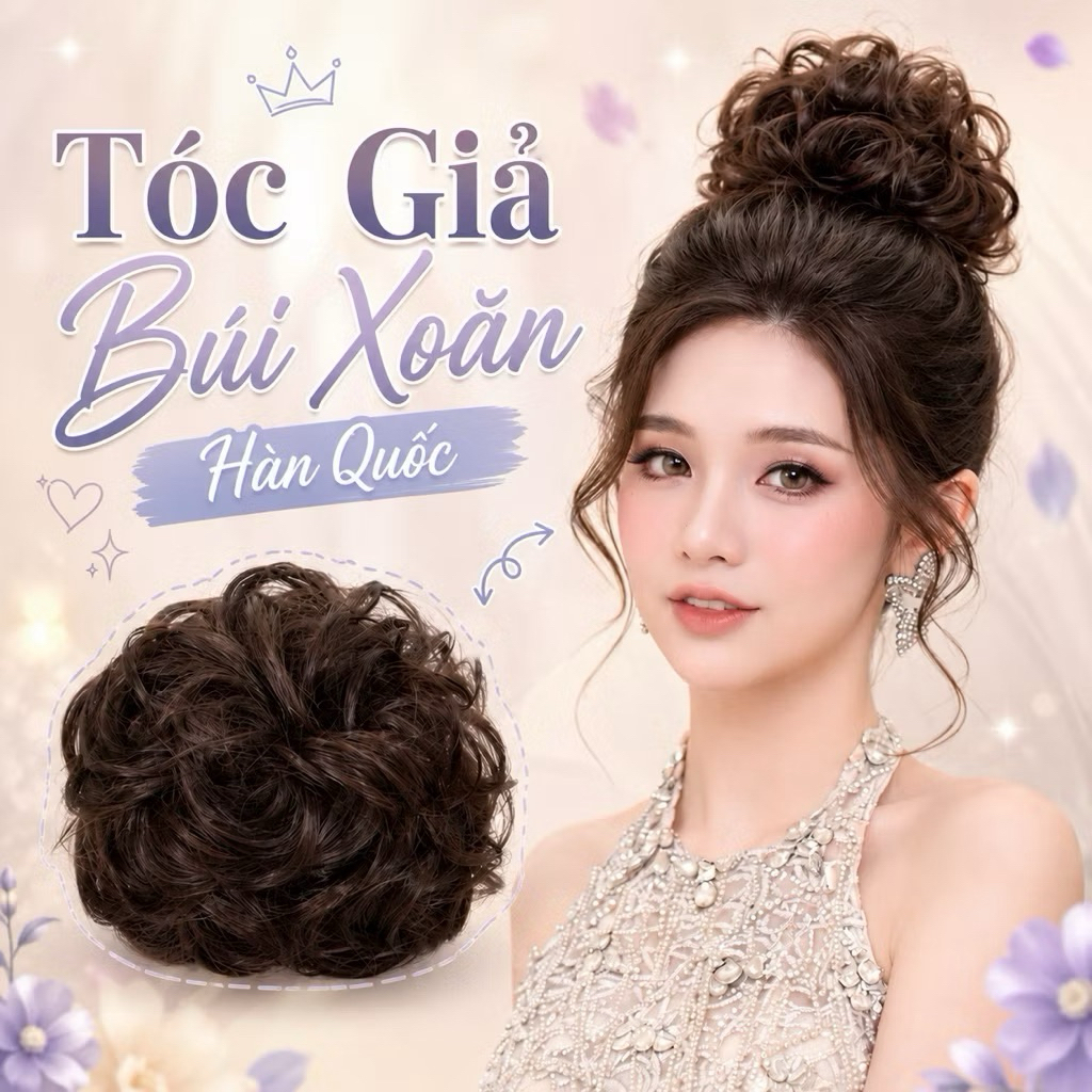 [TOP BÁN RẺ] BÚI TÓC GIẢ CỘT XOĂN DẠNG BUỘC ĐỦ MÀU DỄ DÙNG