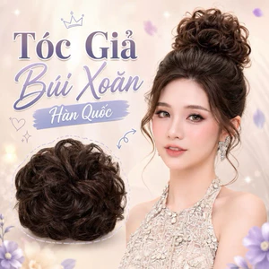 BÚI TÓC GIẢ CỘT XOĂN DẠNG BUỘC ĐỦ MÀU DỄ DÙNG