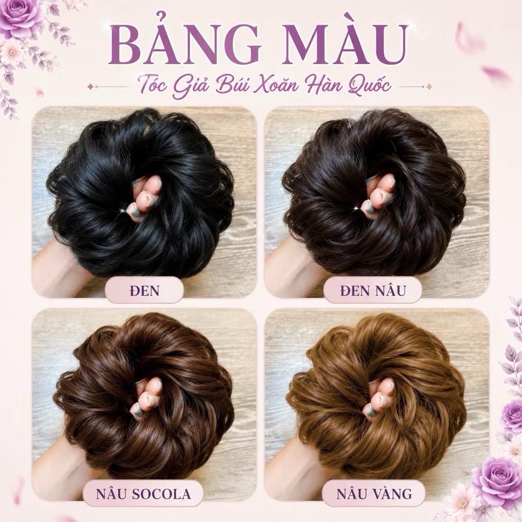 [TOP BÁN RẺ] BÚI TÓC GIẢ CỘT XOĂN DẠNG BUỘC ĐỦ MÀU DỄ DÙNG