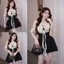 Váy hoa trễ vai dáng xòe bồng V357 SM