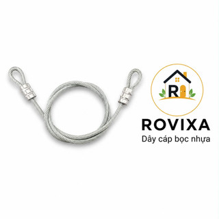 Dây Cáp Bọc Nhựa Hai Đầu Khuyên – Cáp Thép Chống Trộm Xe Máy, Xe Đạp, Khóa Hàng Hóa