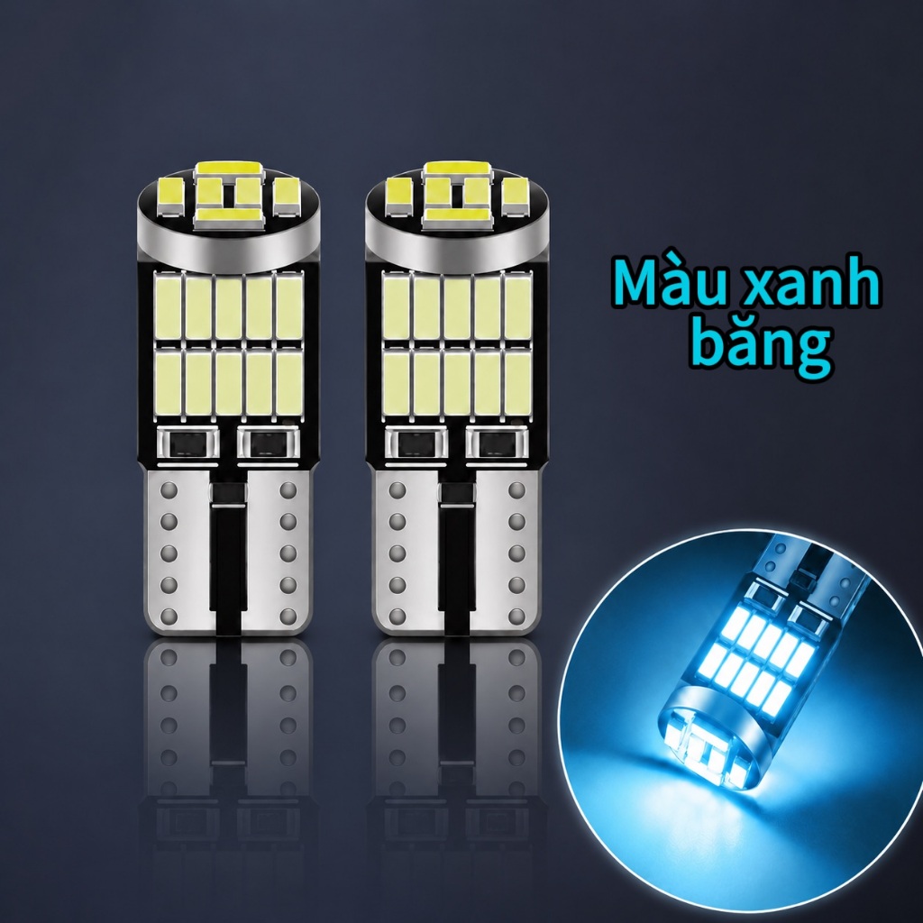 LUXCORE Đèn LED T10 W5W Siêu Sáng, Dùng Làm Đèn Demi, Đèn Biển Số, Đèn Nội Thất Cắm Là Dùng, Không Cần Độ Chế, Ánh Sáng