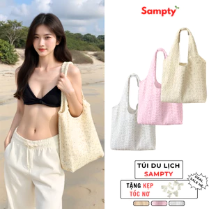 Túi Tote Du Lịch, Đi Biển 𝐒𝐚𝐦𝐩𝐭𝐲 Thêu Ren Hoa Anh Đào Đeo Vai Phong Cách Hàn Quốc - TOTE10000