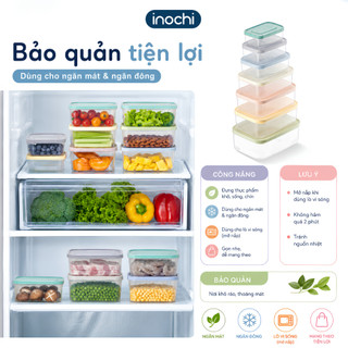 Bộ 7 hộp thực phẩm chữ nhật Inochi-Hokkaido (500-750-1000-1500-2000-2500-3500ml)