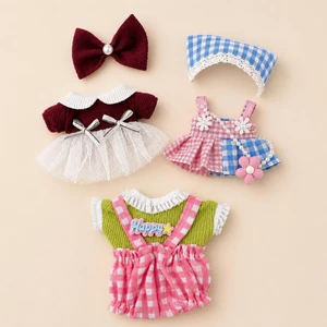 Outift doll 10cm, đồ cho búp bê, quần áo búp bê, gấu bông búp bê đồ chơi cho trẻ em đáng yêu búp bê cotton 10cm