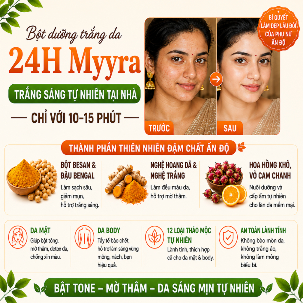 BỘT TRẮNG DA Thiên Nhiên Ấn Độ, Loại Bỏ Thâm Mụn Rám Nắng Tức Thì, An Toàn Cho Mặt Và Body Bột Ubtan