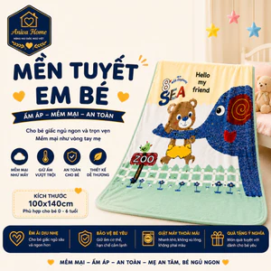 Chăn Tuyết Em Bé Hoạt Hình Dễ Thương – Chăn Nhung Mềm Mịn Cho Bé