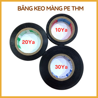 10 Cuộn Băng Keo Điện Đen PVC 30 Yard - Băng Dính Cách Điện Chống Nước Chịu Nhiệt Quấn Dây Điện