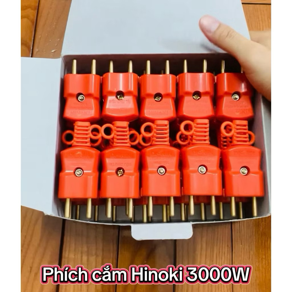 Combo 5/10/20 Phích Cắm HINOKI Không Dây Chịu Tải 3000W – Chống Cháy Chống Vỡ Chân Đồng Cao Cấp