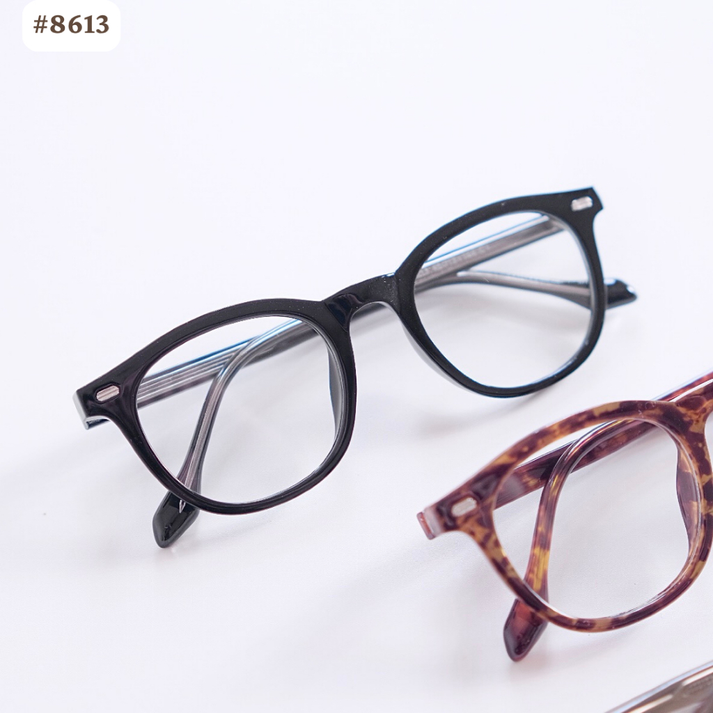 Gọng kính mắt oval thời trang nam nữ 8613 3 màu chất liệu nhựa dẻo đơn giản và trẻ trung sang trọng Eye-conic