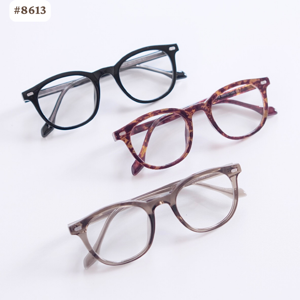 Gọng kính mắt oval thời trang nam nữ 8613 3 màu chất liệu nhựa dẻo đơn giản và trẻ trung sang trọng Eye-conic
