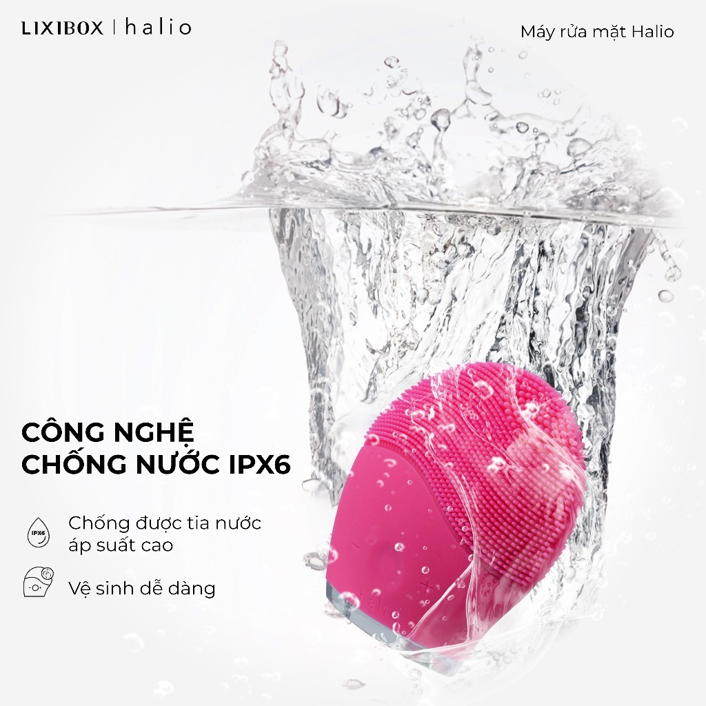 [Gift] Máy Rửa Mặt Halio Facial Cleansing & Massaging Device - Baby Pink