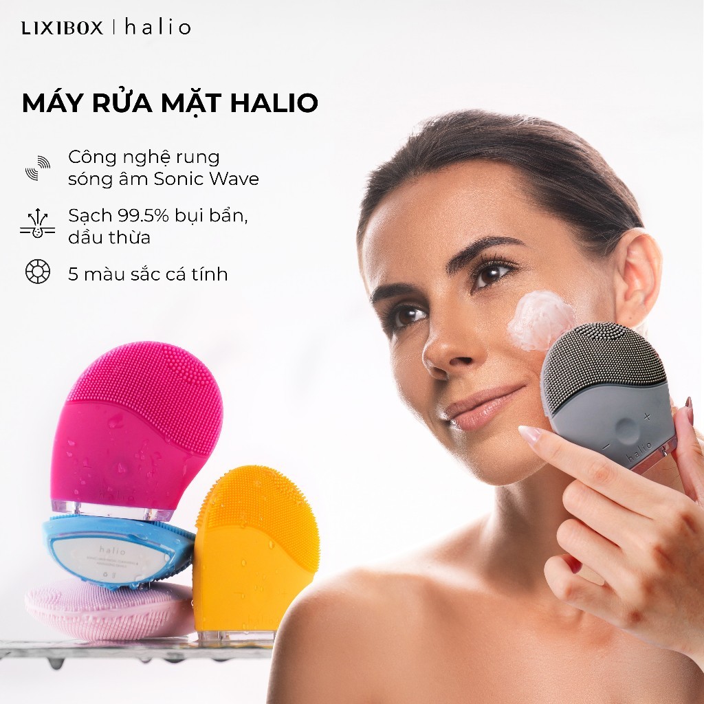 [Gift] Máy Rửa Mặt Halio Facial Cleansing & Massaging Device - Baby Pink