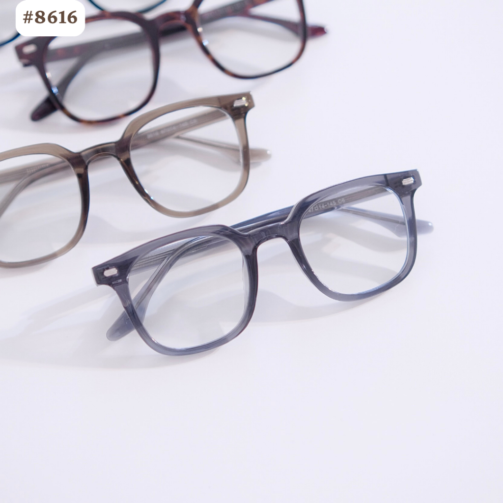 Gọng kính cận mắt vuông thời trang nam nữ 8616 4 màu chất liệu nhựa dẻo đơn giản và trẻ trung sang trọng Eye-conic