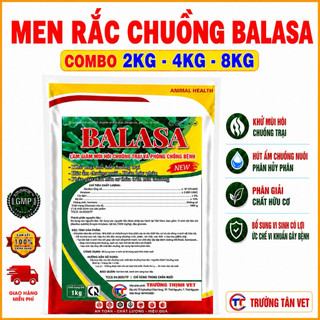 MEN RÁC CHUỒNG BalasaTT COMBO 2kg 4kg 8kg sốc