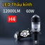 LUXCORE H4 Đèn LED Bi Cầu Cho Ô Tô Xe Máy, Siêu Sáng 12000LM, Cắt Sáng Rõ Nét, Không Chói Mắt