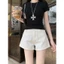 Quần Short Jean Nữ Xanh Than MIAA Quần Đùi Bò Ngắn Cạp Cao Ôm Eo Nâng Mông Hack Dáng QS09