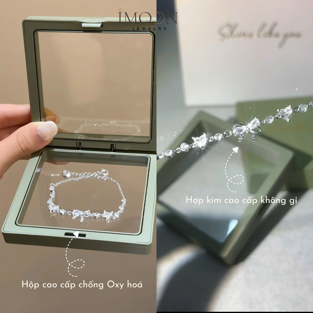 Lắc tay đôi Loving Loop hợp kim cao cấp không gỉ, vòng tay đôi Imoon Jewelry
