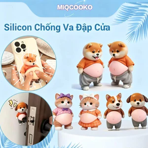 Miếng Dán 3D Shiba Inu Squishy Giảm Stress - Chặn Cửa Chống Va Đập Tường, Tủ Lạnh & Trang Trí Điện Thoại, Máy Tính