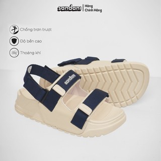 [TẶNG VỚ BAMBOO TỪ 1/7] SANDANI Dép Sandal Nữ Quai Ngang Đế Êm Chống Trượt, Dây Dù, Màu Xanh Navy - BẢO HÀNH 1 NĂM