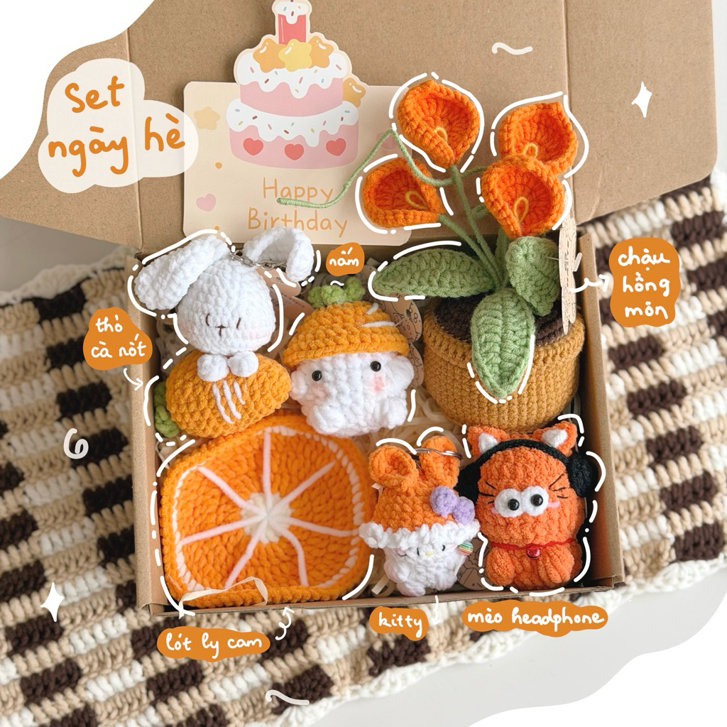 Set Quà Mix Gấu Bông Móc Khoá Bờm Tóc Tổng Hợp Đáng Yêu Cho Bạn Nữ