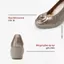 Giày da nữ KOSU K-22608 cao 5,5 cm siêu nhẹ siêu bền, chống nước made in Japan
