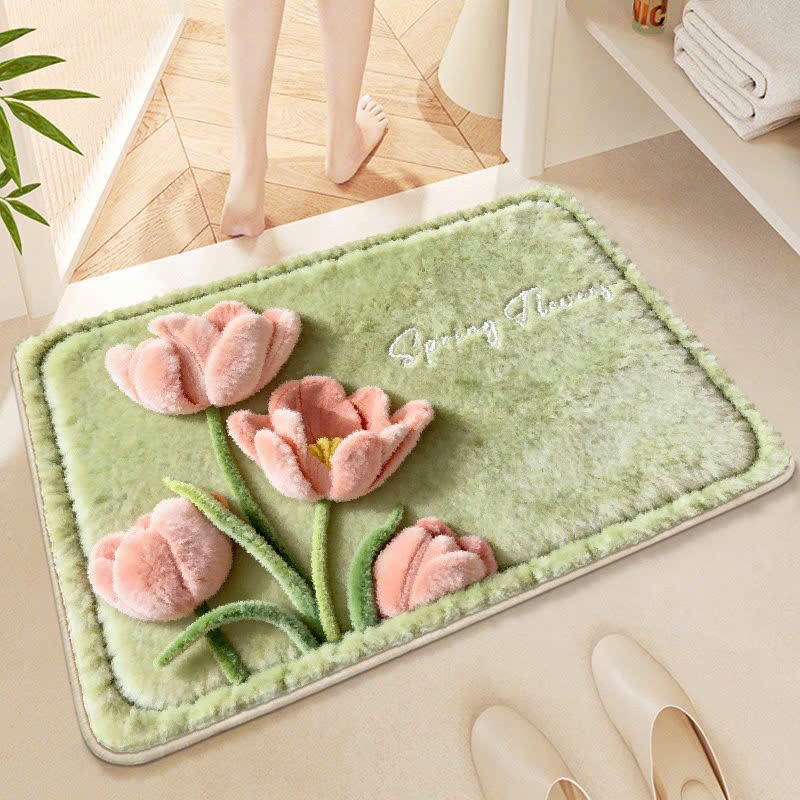 Thảm Chân Lông Cừu 40x60,Thảm Chống Trơn Trượt, Êm Mềm Với Thiết Kế Họa Tiết Cực Bắt Mắt - MemminCarpet- TH131_C02
