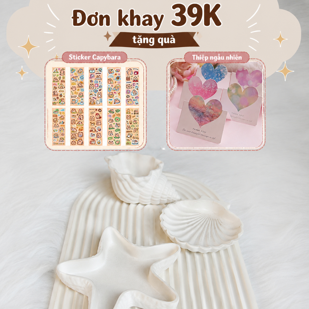 Khay thạch cao decor trang trí, đựng phụ kiện, trang sức, nến thơm, làm quà tặng KINKIN Decor | BigBuy360 - bigbuy360.vn