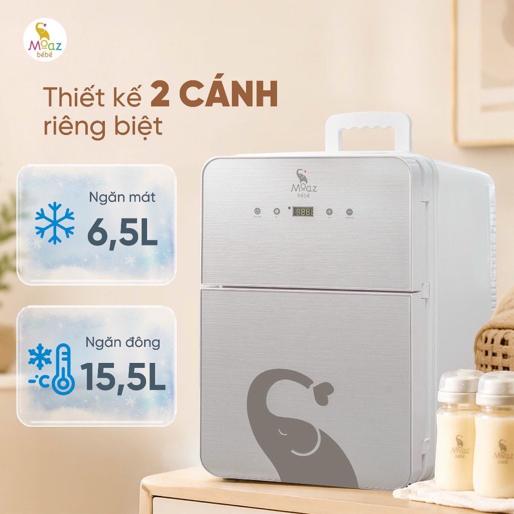 [Ly Nguyễn Store] Tủ lạnh mini Moaz Bebe MB131 dung tích 22L