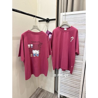 Áo Thun Nữ Kitty Màu Hồng Form Rộng QCCC Cao Cấp