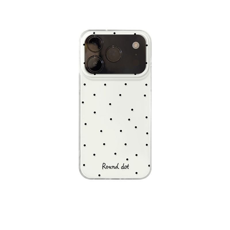 Ốp Lưng Họa Tiết Chấm Bi Kèm Pocket Và Dây Đeo Cho iPhone 11 / 12 / 13 / 14 / 15 / 16 / 17Promax