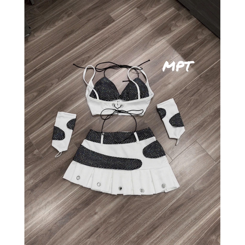 Set bra óng ánh mix umi
