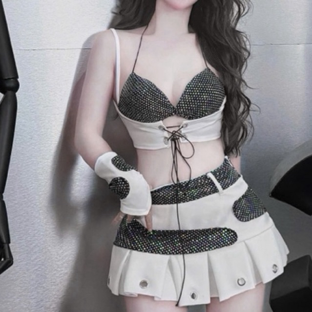 Set bra óng ánh mix umi