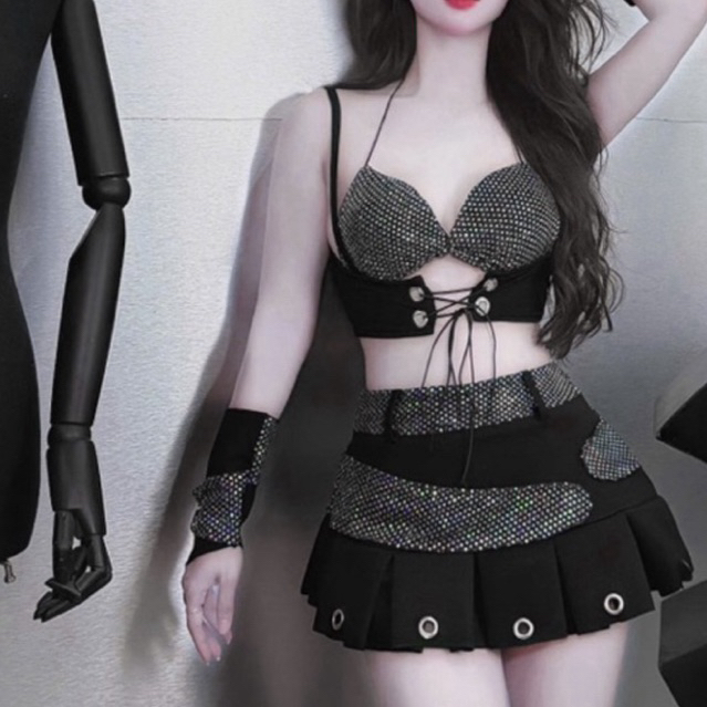 Set bra óng ánh mix umi