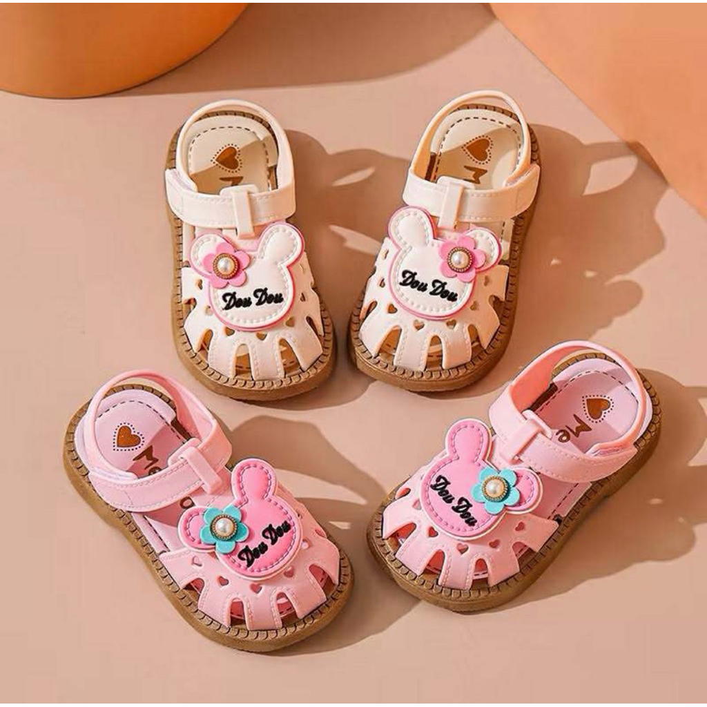 Sandal tập đi nơ cho bé gái, dép quai hậu trẻ em đế mềm mịn êm chân chống trơn trượt tốt size 15-23 bé 6m-2 tuổi
