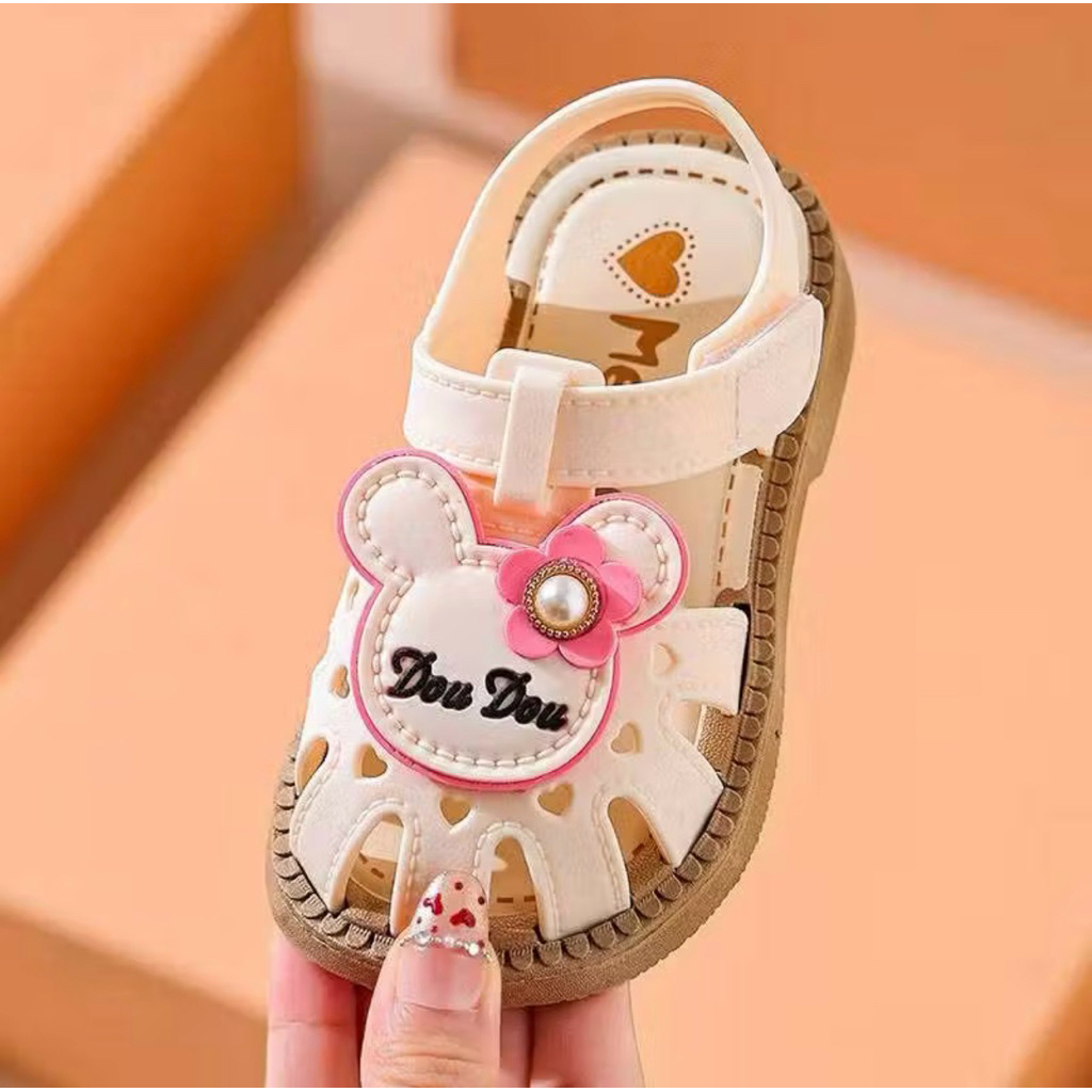 Sandal tập đi nơ cho bé gái, dép quai hậu trẻ em đế mềm mịn êm chân chống trơn trượt tốt size 15-23 bé 6m-2 tuổi