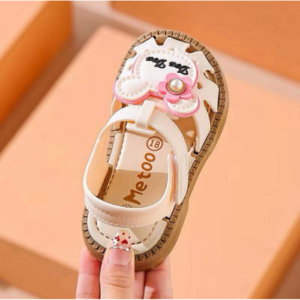 Sandal tập đi nơ cho bé gái, dép quai hậu trẻ em đế mềm mịn êm chân chống trơn trượt tốt size 15-23 bé 6m-2 tuổi