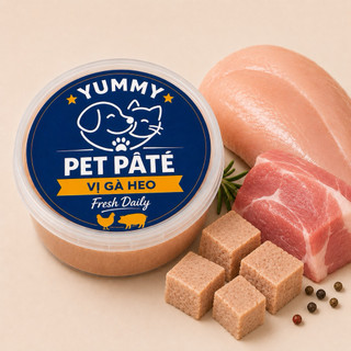 Pate mix gà + heo hộp 500g cho bé mèo, giúp tăng cân , lông mượt
